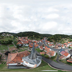 St. Matthäus Lohrhaupten Vogelperspektive